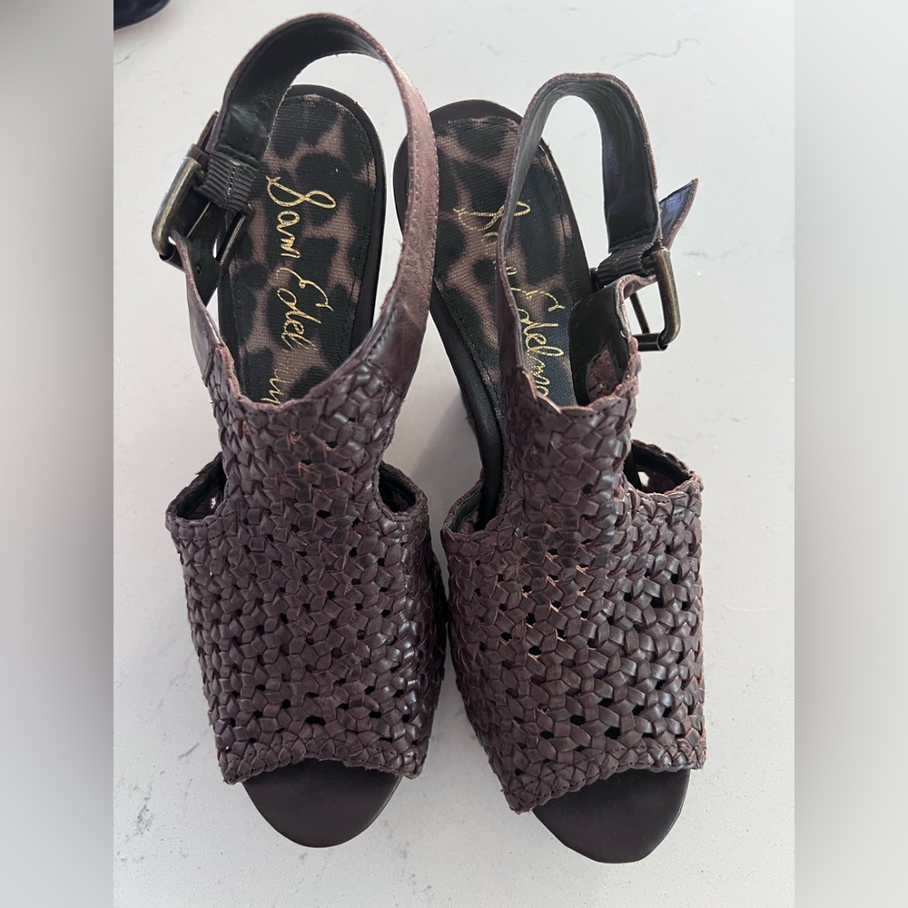 Sam Edelman Brown wedges size 7